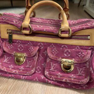 Louis Vuitton Pink Denim Monogram Neo Speedy Handbag